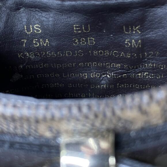 DKNY Monogram Bow Pointed Heels Chocolate Brown Patent Leather 7.5 Fall Shoes - Picture 7 of 10